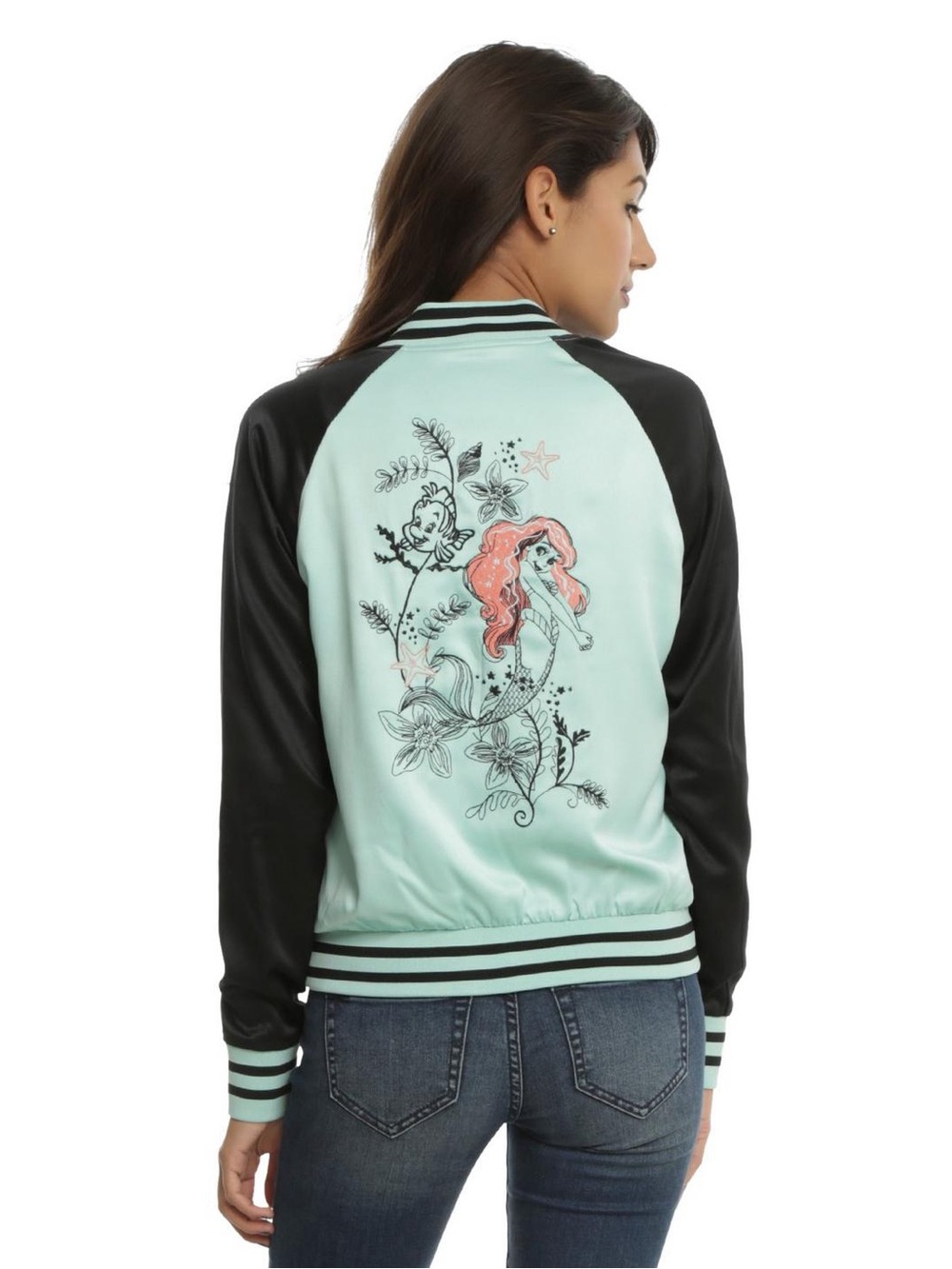 Disney’s The Little Mermaid Satin Bomber Jacket